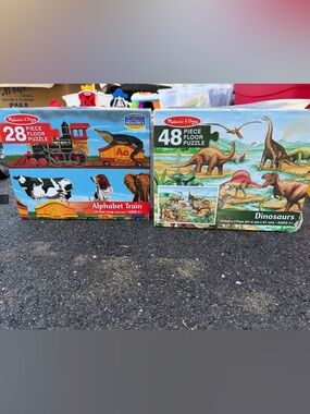 Melissa & Doug 48-Piece Floor Puzzle - Green and Brown Dinosaur Scene